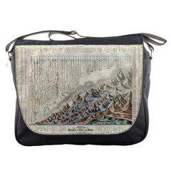 Mountain View Mountain Top Infographics Map Messenger Bag by B30l