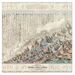 Mountain View Mountain Top Infographics Map Square Satin Scarf (36  x 36 ) Front