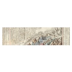 Mountain View Mountain Top Infographics Map Oblong Satin Scarf (16  X 60 ) by B30l