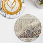 Mountain View Mountain Top Infographics Map UV Print Round Tile Coaster Front