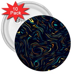 Colorful Abstract Pattern Creative Colorful Line Linear Background 3  Buttons (10 Pack)  by B30l