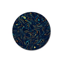 Colorful Abstract Pattern Creative Colorful Line Linear Background Magnet 3  (round) by B30l