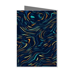 Colorful Abstract Pattern Creative Colorful Line Linear Background Mini Greeting Cards (pkg Of 8)