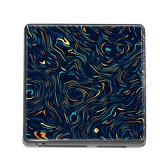 Colorful Abstract Pattern Creative Colorful Line Linear Background Memory Card Reader (square 5 Slot) by B30l