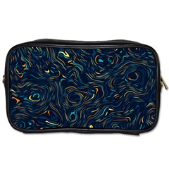 Colorful Abstract Pattern Creative Colorful Line Linear Background Toiletries Bag (two Sides) by B30l