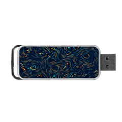 Colorful Abstract Pattern Creative Colorful Line Linear Background Portable Usb Flash (two Sides) by B30l