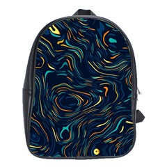 Colorful Abstract Pattern Creative Colorful Line Linear Background School Bag (xl) by B30l