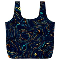 Colorful Abstract Pattern Creative Colorful Line Linear Background Full Print Recycle Bag (xl) by B30l