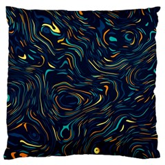 Colorful Abstract Pattern Creative Colorful Line Linear Background Large Premium Plush Fleece Cushion Case (two Sides) by B30l