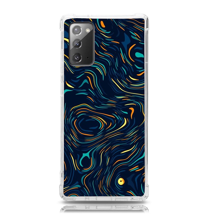 Colorful Abstract Pattern Creative Colorful Line Linear Background Samsung Galaxy Note 20 TPU UV Case