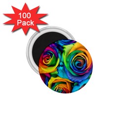 Colorful Roses Bouquet Rainbow 1 75  Magnets (100 Pack)  by B30l