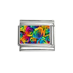 Colorful Roses Bouquet Rainbow Italian Charm (9mm) by B30l