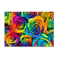 Colorful Roses Bouquet Rainbow Sticker A4 (100 Pack) by B30l