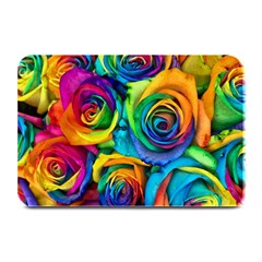 Colorful Roses Bouquet Rainbow Plate Mats by B30l