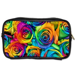 Colorful Roses Bouquet Rainbow Toiletries Bag (one Side) by B30l