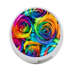 Colorful Roses Bouquet Rainbow 4-port Usb Hub (one Side) by B30l