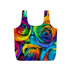 Colorful Roses Bouquet Rainbow Full Print Recycle Bag (s) by B30l