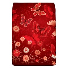 Four Red Butterflies With Flower Illustration Butterfly Flowers Removable Flap Cover (S)