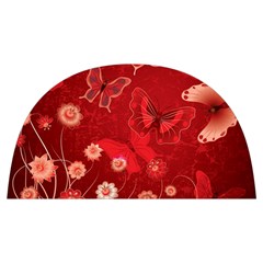 Four Red Butterflies With Flower Illustration Butterfly Flowers Anti scalding pot cap