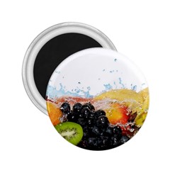 Variety Of Fruit Water Berry Food Splash Kiwi Grape 2 25  Magnets by B30l