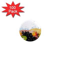 Variety Of Fruit Water Berry Food Splash Kiwi Grape 1  Mini Magnets (100 Pack)  by B30l