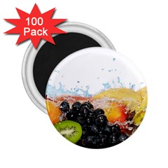 Variety Of Fruit Water Berry Food Splash Kiwi Grape 2 25  Magnets (100 Pack)  by B30l