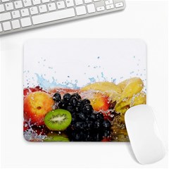 Variety Of Fruit Water Berry Food Splash Kiwi Grape Large Mousepad by B30l