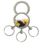 Variety Of Fruit Water Berry Food Splash Kiwi Grape 3-Ring Key Chain Front