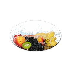 Variety Of Fruit Water Berry Food Splash Kiwi Grape Sticker Oval (100 Pack) by B30l