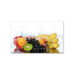 Variety Of Fruit Water Berry Food Splash Kiwi Grape Sticker Rectangular (10 Pack) by B30l