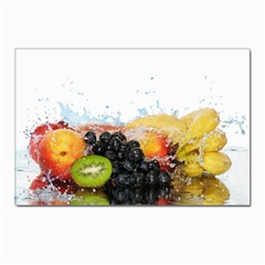 Variety Of Fruit Water Berry Food Splash Kiwi Grape Postcards 5  X 7  (pkg Of 10) by B30l