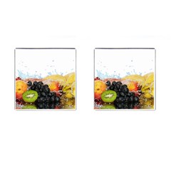 Variety Of Fruit Water Berry Food Splash Kiwi Grape Cufflinks (square) by B30l