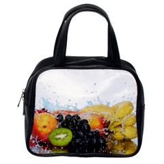 Variety Of Fruit Water Berry Food Splash Kiwi Grape Classic Handbag (one Side) by B30l