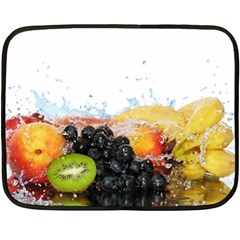 Variety Of Fruit Water Berry Food Splash Kiwi Grape Two Sides Fleece Blanket (mini) by B30l