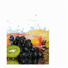 Variety Of Fruit Water Berry Food Splash Kiwi Grape Small Garden Flag (two Sides) by B30l