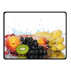 Variety Of Fruit Water Berry Food Splash Kiwi Grape Two Sides Fleece Blanket (small) by B30l