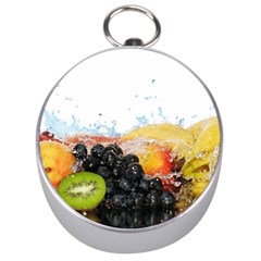 Variety Of Fruit Water Berry Food Splash Kiwi Grape Silver Compasses by B30l