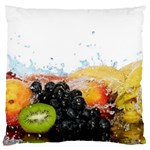 Variety Of Fruit Water Berry Food Splash Kiwi Grape Standard Premium Plush Fleece Cushion Case (One Side) Front