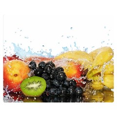 Variety Of Fruit Water Berry Food Splash Kiwi Grape Two Sides Premium Plush Fleece Blanket (medium) by B30l