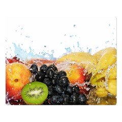 Variety Of Fruit Water Berry Food Splash Kiwi Grape Two Sides Premium Plush Fleece Blanket (large) by B30l