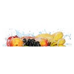 Variety Of Fruit Water Berry Food Splash Kiwi Grape Oblong Satin Scarf (16  x 60 ) Front