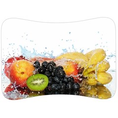 Variety Of Fruit Water Berry Food Splash Kiwi Grape Velour Seat Head Rest Cushion by B30l