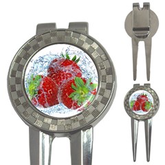 Red Strawberries Water Squirt Strawberry Fresh Splash Drops 3-in-1 Golf Divots by B30l