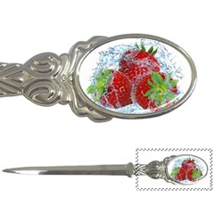 Red Strawberries Water Squirt Strawberry Fresh Splash Drops Letter Opener by B30l