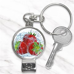 Red Strawberries Water Squirt Strawberry Fresh Splash Drops Nail Clippers Key Chain by B30l