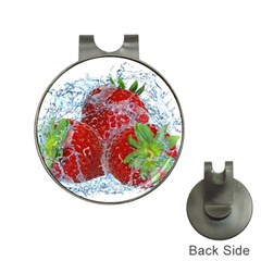 Red Strawberries Water Squirt Strawberry Fresh Splash Drops Hat Clips With Golf Markers by B30l