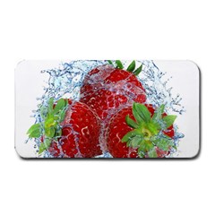 Red Strawberries Water Squirt Strawberry Fresh Splash Drops Medium Bar Mat by B30l