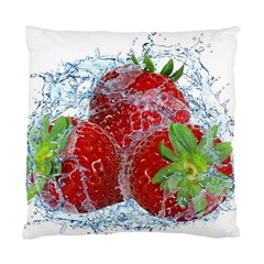 Red Strawberries Water Squirt Strawberry Fresh Splash Drops Standard Cushion Case (one Side) by B30l