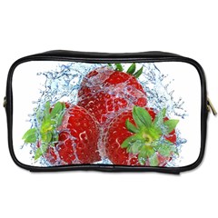 Red Strawberries Water Squirt Strawberry Fresh Splash Drops Toiletries Bag (one Side) by B30l