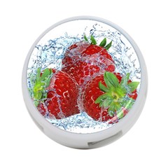 Red Strawberries Water Squirt Strawberry Fresh Splash Drops 4-port Usb Hub (two Sides) by B30l